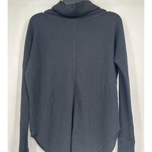 Aritzia The Group by Babaton waffle knit Cowl Neck Long Sleeve Size XS black - Picture 7 of 9